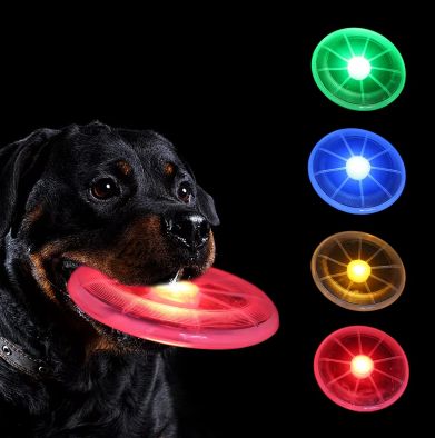 Frisbee Lumineux pour Chien – Jouez sans limites, même la nuit